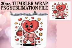 Vibrant Mornings 20oz tumbler wrap, Valenines Heart Product Image 1