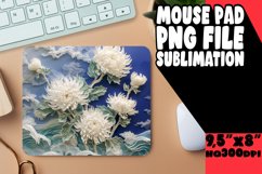 Mouse Pad 3D Flower in Hole Sublimation Design PNG Product Image 1