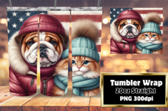 Stylish 20oz Tumbler Template , Dog and cat Product Image 1
