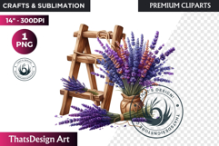Lavender Clipart PNG, Purple flower arrangement sublimation Product Image 1