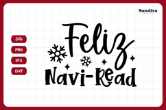 Christmas Bookish Quote SVG | Feliz Navi Read Product Image 3