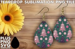 Playful Teardrop Earrings Art PNG, Christmas Product Image 1