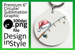 Sophisticated Round Design Keychain Template , Holiday Product Image 1