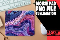 Chic Flower Pattern Mouse Pad Sublimation Product Image 1