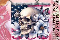 Cheerful Days 20oz tumbler wrap, Skull USA Product Image 1