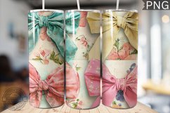 Spring Fling Bow Tumbler Wrap -High Quality 300 Dpi Product Image 1