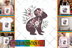 Dazzling TOTE BAG Gift Magic PNG, Flower Animals Product Image 1