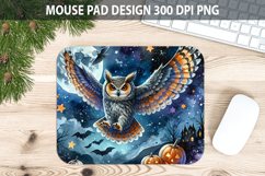 Owl Mouse pad Sublimation - Halloween Animal PNG Design Product Image 1