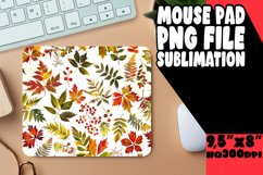 Elegant Watercolor Autumn Mouse Pad for Sublimation Product Image 1