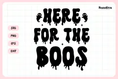 Spooky Bachelorette Party Saying SVG | Here For The Boos Product Image 3