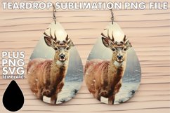 Shimmering Teardrop Earrings PNG, Christmas Product Image 1