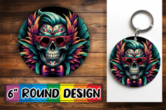 Bright Ornaments Circle Sublimation, Skull Product Image 1