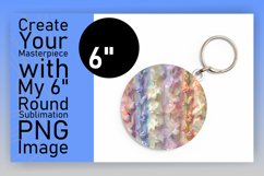 Dynamic Floral Charm: Sublimation Keychain &amp; Car Coaster Product Image 1