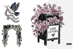 Goth Wedding Night Clipart Product Image 1