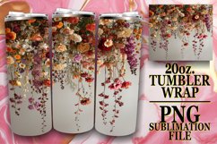 15x Watercolor Flower Field Tumbler Wrap Bundle 20oz PNG Product Image 6