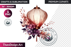 Romantic Flower clipart Rose gold Valentine floral PNG Product Image 1