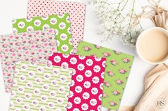12 Shabby Chic Flowers Digital Paper, Pastel Background Product Image 2