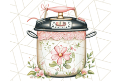 Cottagecore Kitchen Clipart, Vintage Country Floral Kitchen Product Image 2