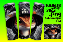 Sublimation-Ready Graphics for 20oz Tumbler , Halloween Dino Product Image 1