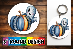 Radiant Sublimation Ornaments, Pumpkin Watercolor Product Image 1