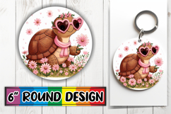 Whimsical Round Design Ornaments PNG, Turtle Product Image 1