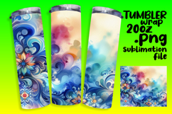 Charming 20oz Tumbler Design , Watercolor Patter Product Image 1