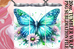 Joyful escapes 20oz tumbler wrap, Butterfly Product Image 1