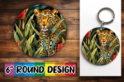 Vibrant Wilderness Round Sublimation Patterns Product Image 1