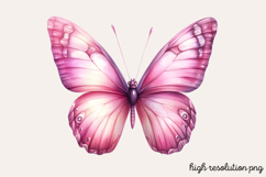 Gilter Pink Butterfly Clipart PNG Product Image 1