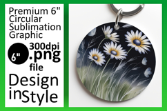 Artistic Circle PNG for Keychains , Flowers Product Image 1