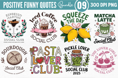 Coquette Bow Positive Funny Quotes Bundle PNG Product Image 1