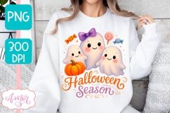 Halloween season PNG design, Cute Halloween Ghosts PNG Product Image 5