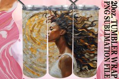 Melanin Beauty Sublimation 20oz Tumbler Wrap Product Image 1