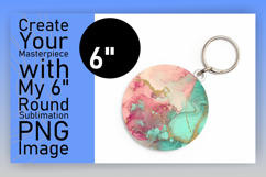 Bright Round Design Keychain Template , Abstract Pattern Product Image 1
