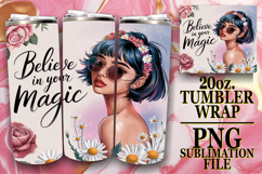 Lively smiles 20oz tumbler wrap, Woman Product Image 1