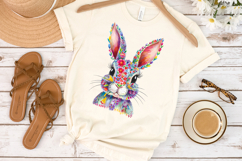 Cute Easter Bunny Clipart, Happy Easter Sublimation PNG Product Image 2