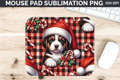 Watercolor Dog Mouse Pad Sublimation - Christmas PNG Design Product Image 1