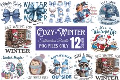 Cozy Winter Sublimation Clipart Bundle PNG Product Image 1