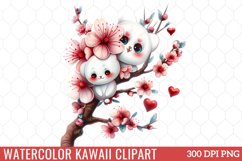 Watercolor Kawaii Clipart Product Image 1