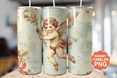 Cupid Vintage Valentine Tumbler | Valentine Tumbler Wrap Product Image 1
