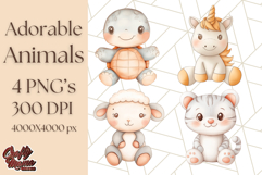 Cute Stuffed Animal Clipart for Nursery Decor Png Product Image 1