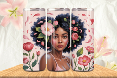 Black Girl Magic Black Woman Positive mind 20oz Tumbler wrap Product Image 1