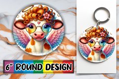 Cozy Keychain Round Design PNG, Valentines Product Image 1