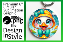 Bright Round Design for Keychains , Goose Product Image 1