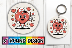 Timeless Circle Keychain Designs PNG, Valenines Heart Product Image 1