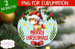 Cute Christmas horse ornament PNG sublimation Product Image 3