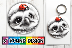 Joyful Car Coaster Round Design, Cute Animals Product Image 1