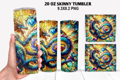 Skinny Tumbler 20oz Wrap Design, Valentine Tumbler PNG Product Image 1