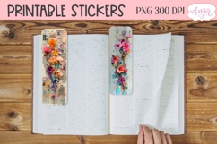 Vintage floral bookmark, junk journal scrapbook bookmark Product Image 2