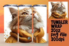 Funny Feline Charm Sublimation Tumbler Wrap - 20oz Product Image 1